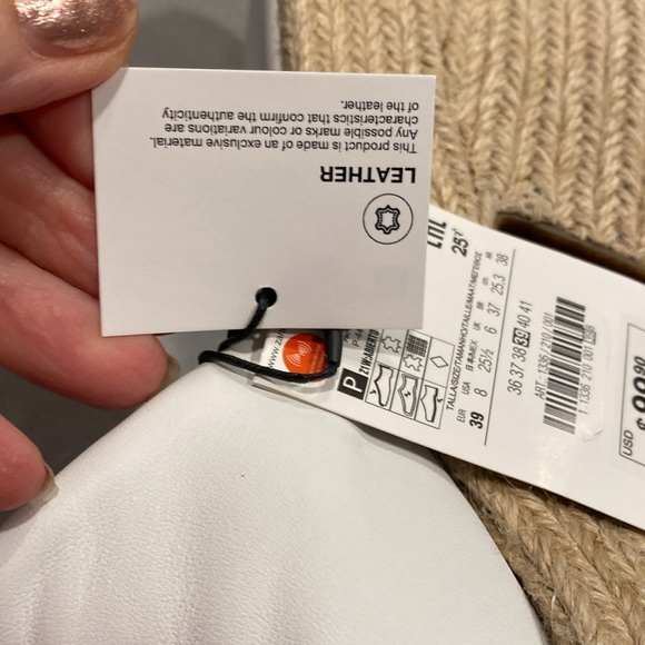 Zara Genuine Soft Leather Platform Sandal Heel Mule NWT Bloggers Free People 39 - Picture 9 of 16